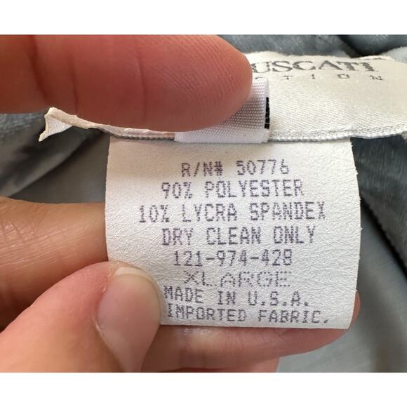 NWT Vintage Hugo Buscati Sleeveless Velour Floral Dress Size XL Women’s Blue - Picture 4 of 8